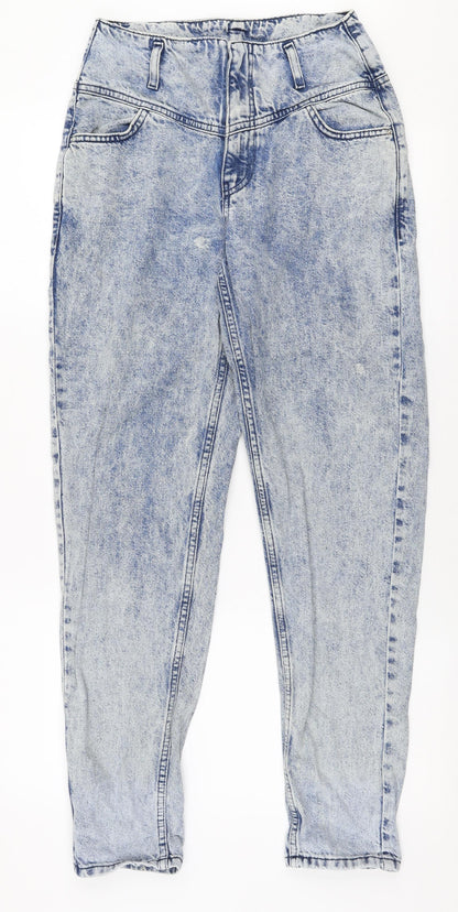 Denim Co Womens Blue  100% Cotton Mom Jeans Size 8 L30 in Regular Zip