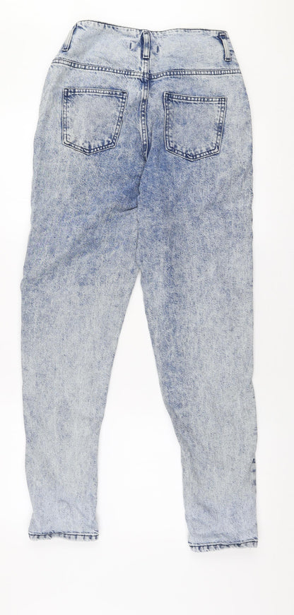 Denim Co Womens Blue  100% Cotton Mom Jeans Size 8 L30 in Regular Zip