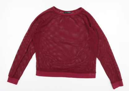 Atmosphere Womens Purple Round Neck  Polyester Pullover Jumper Size 14