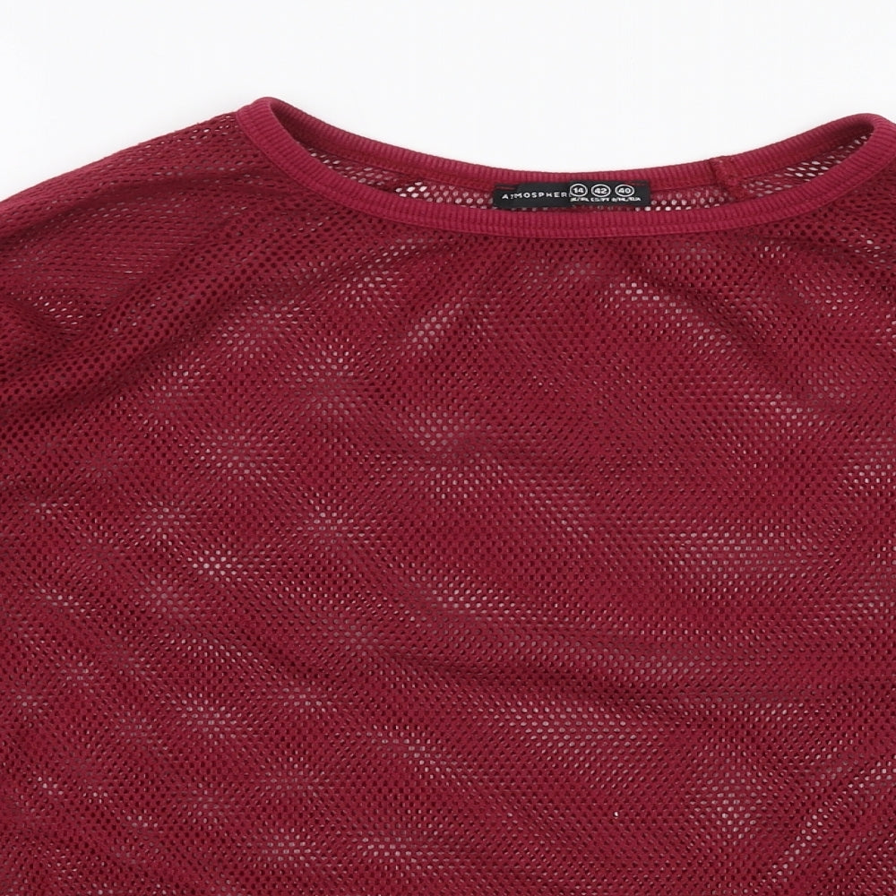 Atmosphere Womens Purple Round Neck  Polyester Pullover Jumper Size 14