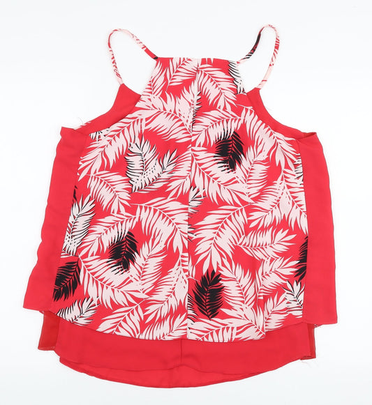 George Womens Multicoloured Floral Polyester Camisole Blouse Size L V-Neck