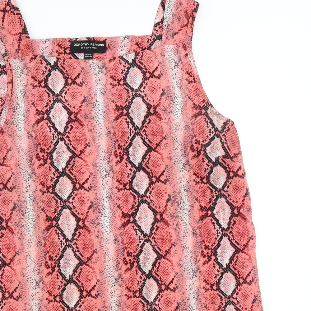 Womens UK Size 12 Dorothy Perkins Pink Tunic Tank