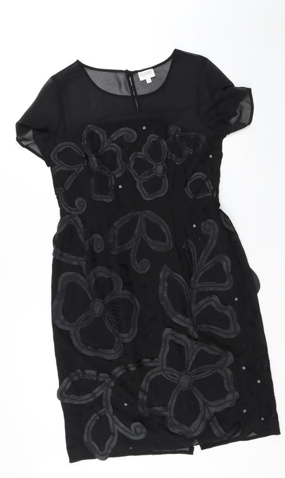 Kaliko Womens Black  Polyester A-Line  Size 12  Round Neck