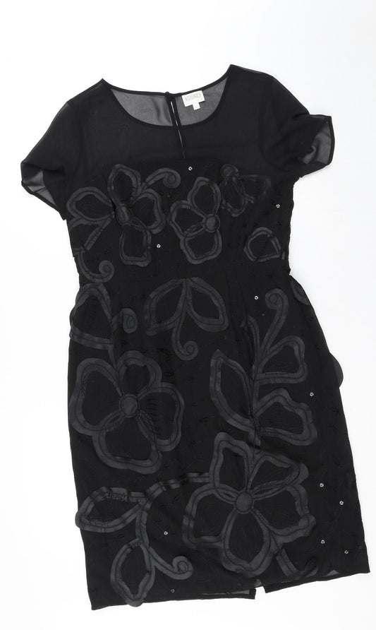 Kaliko Womens Black  Polyester A-Line  Size 12  Round Neck