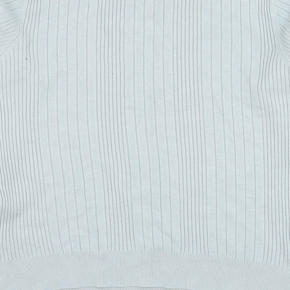 New Look Womens Blue Round Neck  Viscose Pullover Jumper Size 18