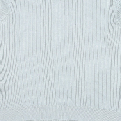 New Look Womens Blue Round Neck  Viscose Pullover Jumper Size 18