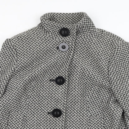 Debenhams Womens White   Overcoat Coat Size 16  Button