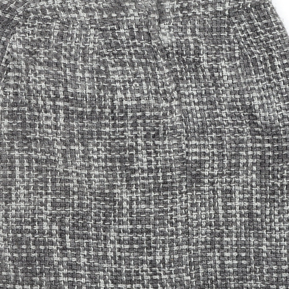 AMARANTO Womens Grey  Acrylic A-Line Skirt Size 12   Zip