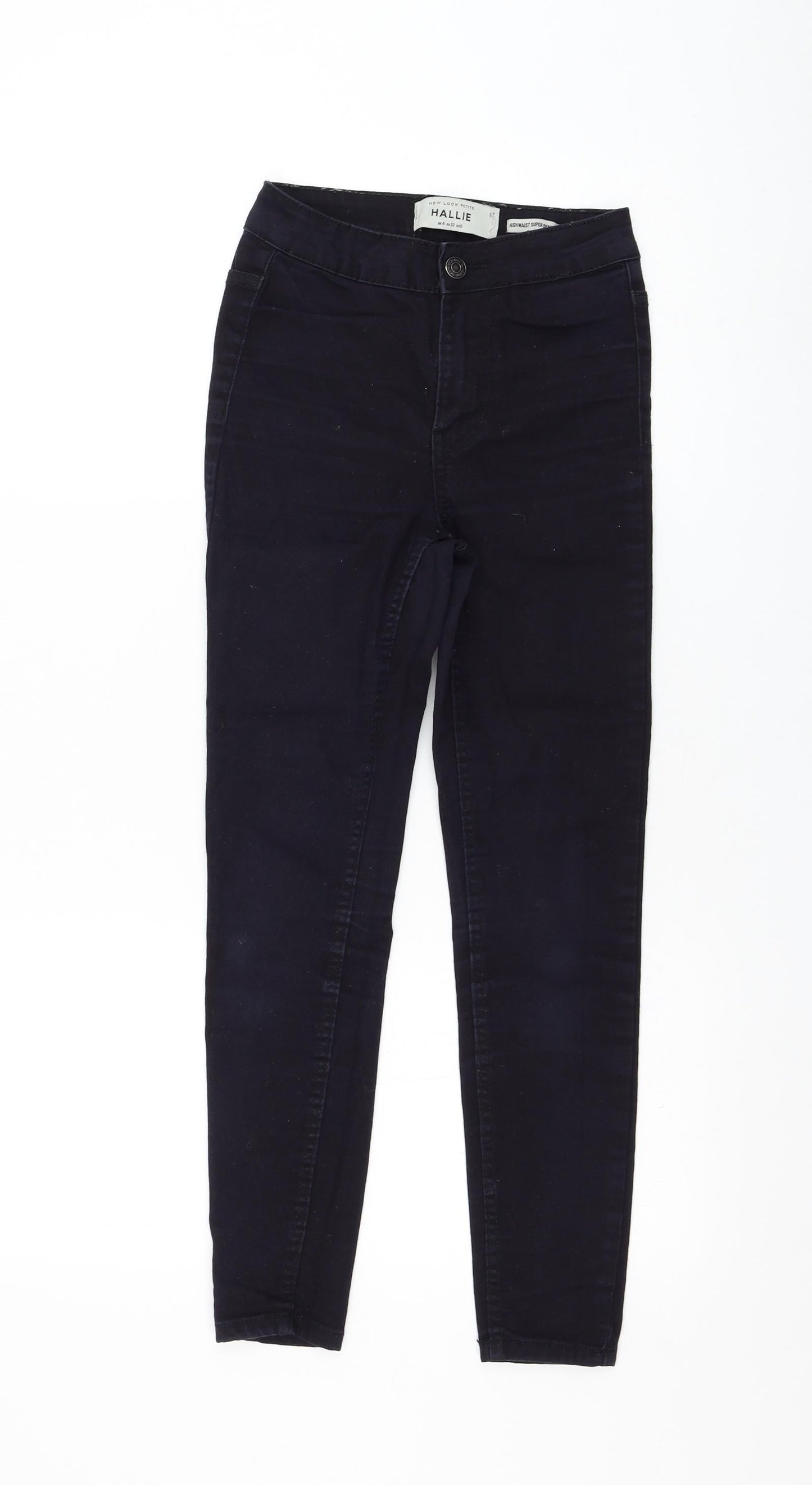 New Look Womens Blue  Cotton Skinny Jeans Size 4 L23 in Regular Zip