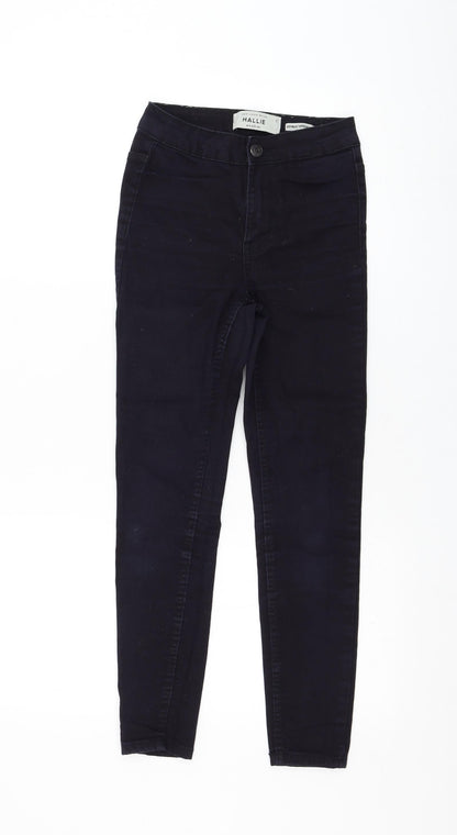 New Look Womens Blue  Cotton Skinny Jeans Size 4 L23 in Regular Zip