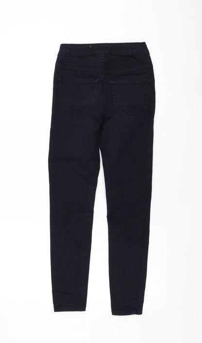 New Look Womens Blue  Cotton Skinny Jeans Size 4 L23 in Regular Zip