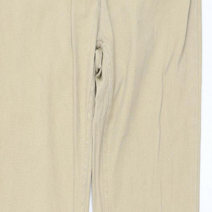 Flame Womens Brown  Cotton Skinny Jeans Size 12 L32 in Regular Zip