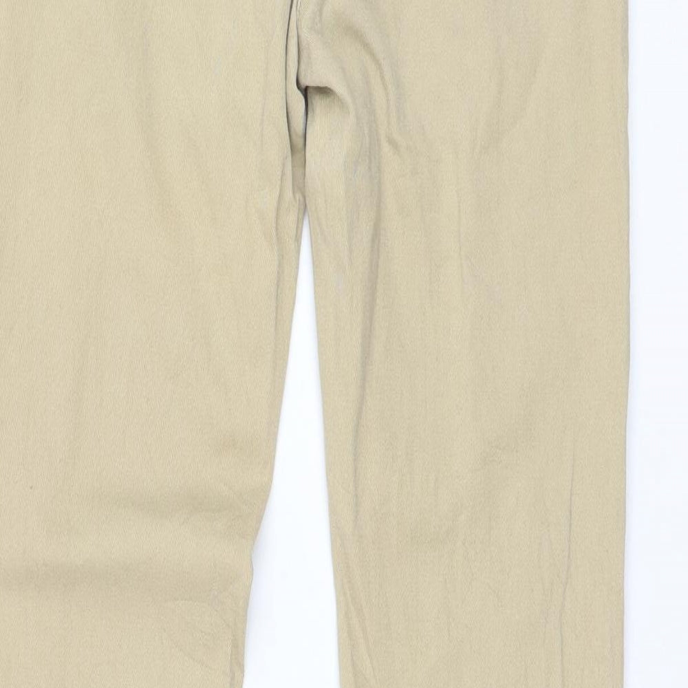 Flame Womens Brown  Cotton Skinny Jeans Size 12 L32 in Regular Zip