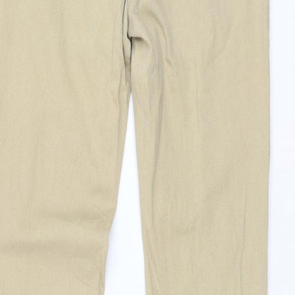 Flame Womens Brown  Cotton Skinny Jeans Size 12 L32 in Regular Zip
