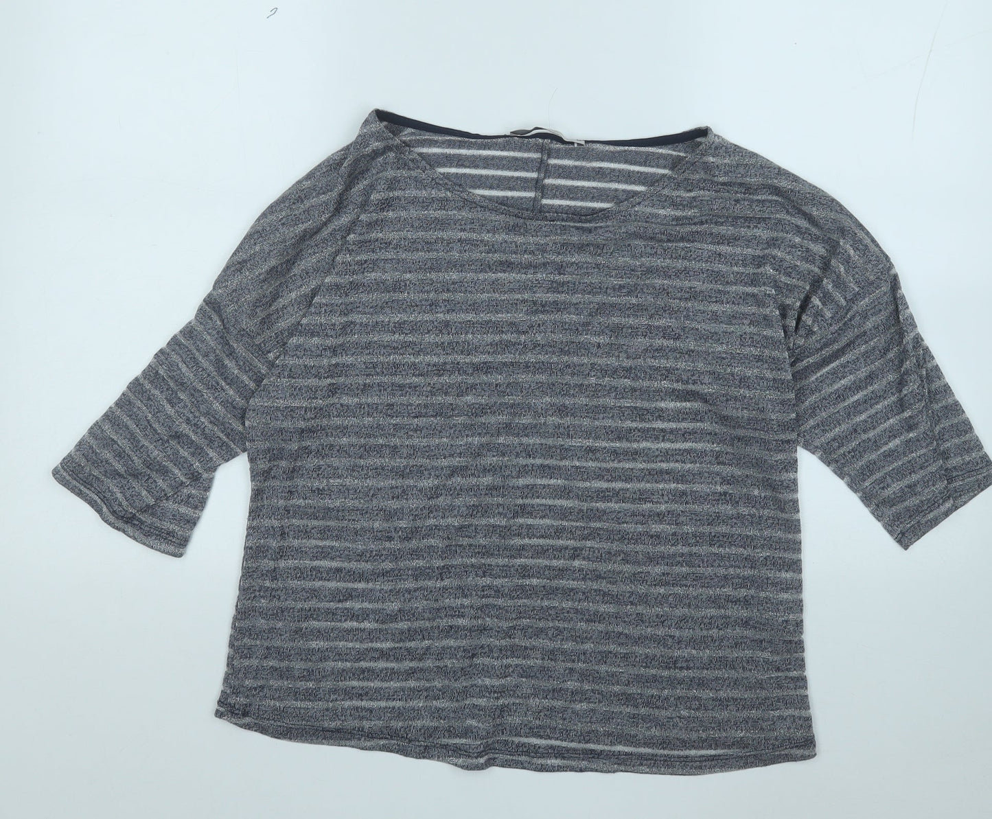 George Womens Grey Round Neck  Polyester Pullover Jumper Size 14
