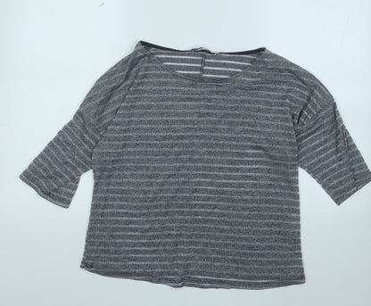 George Womens Grey Round Neck  Polyester Pullover Jumper Size 14