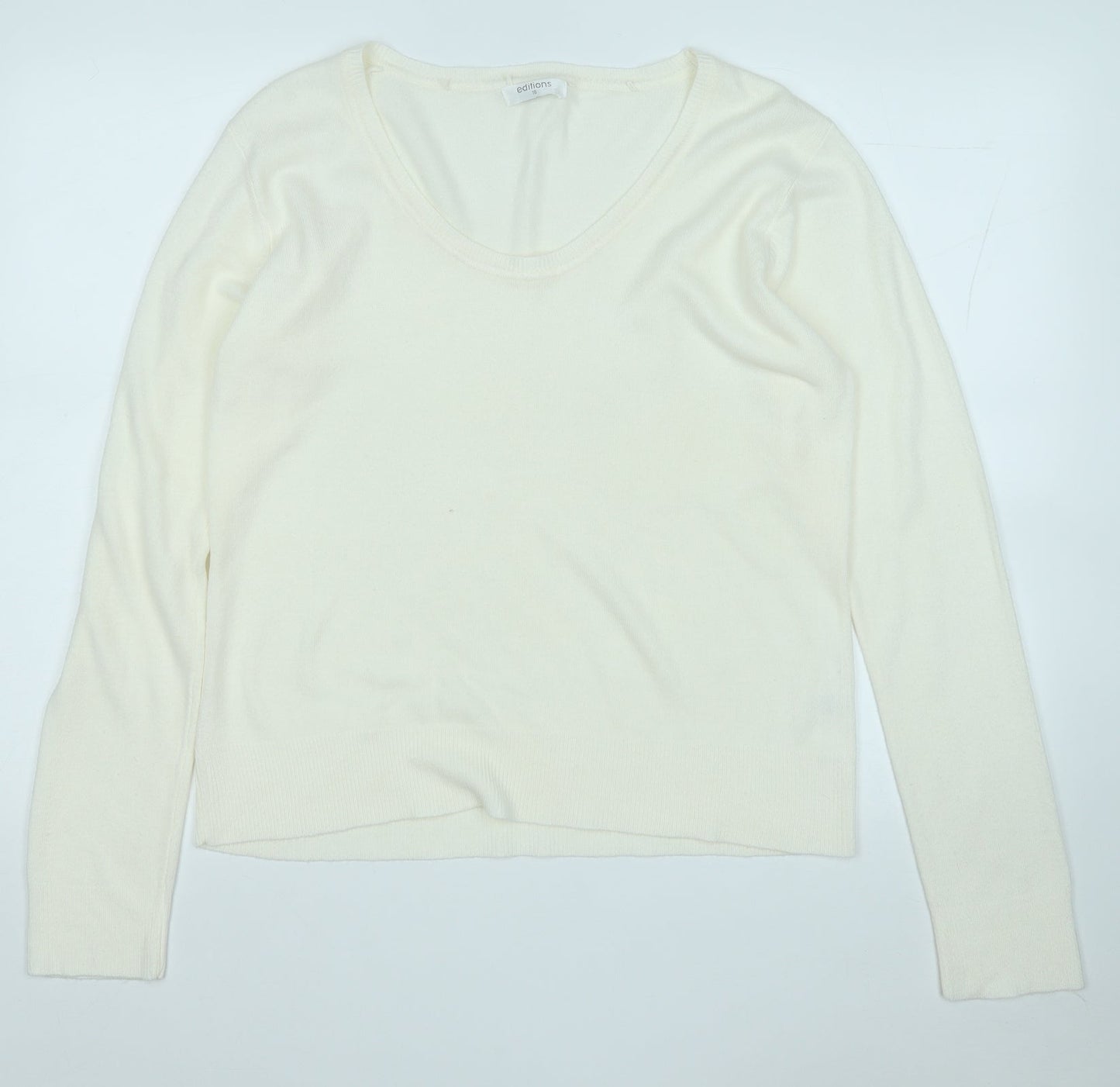 Womens UK Size 16 Editions Yellow Pullover Jumper