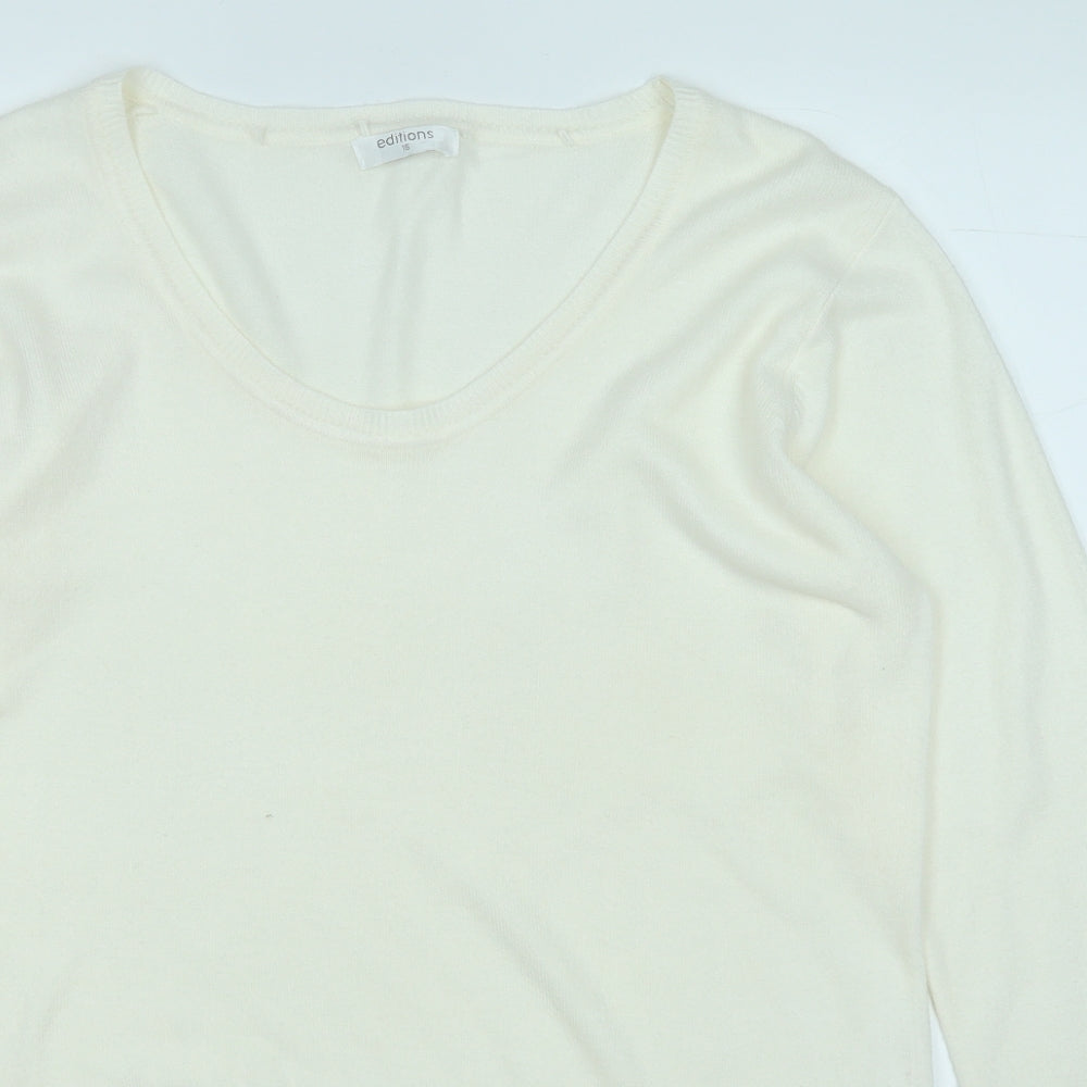 Womens UK Size 16 Editions Yellow Pullover Jumper
