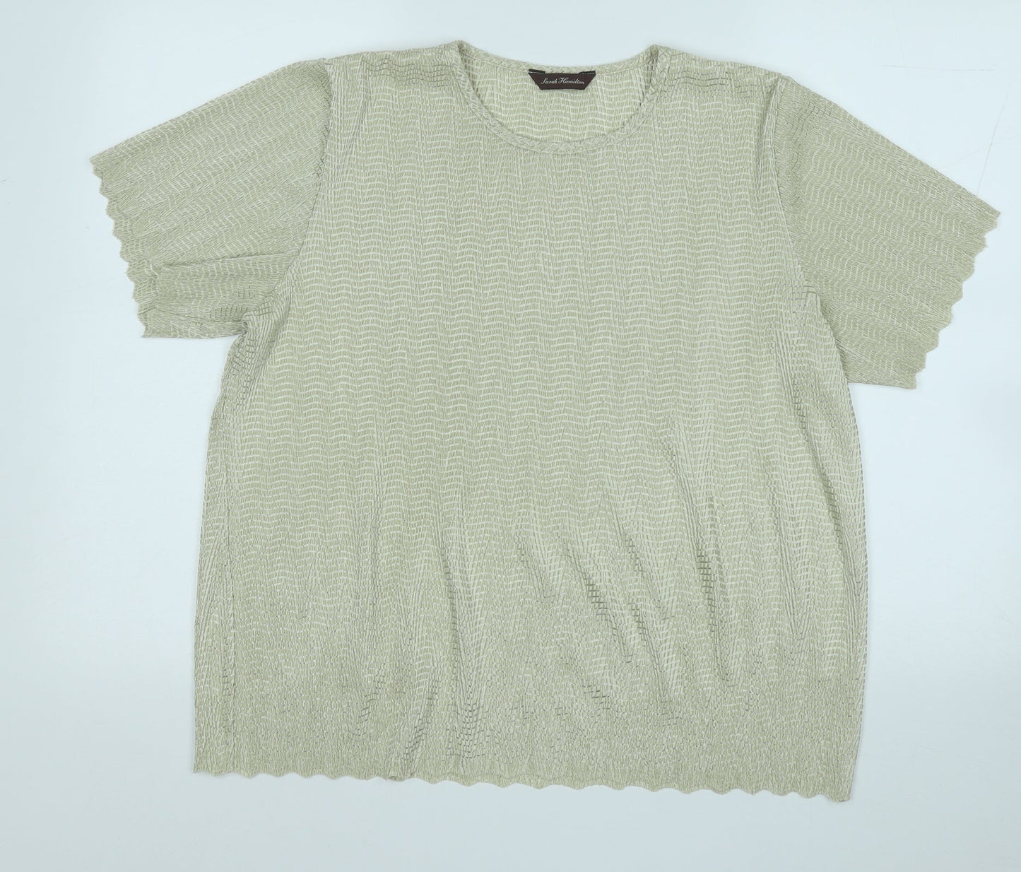 Womens UK Size 16 SARAH HAMILTON Green Pullover Jumper