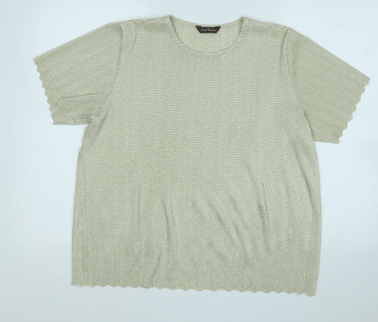 Womens UK Size 16 SARAH HAMILTON Green Pullover Jumper