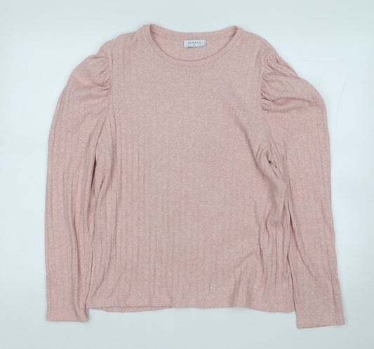 Womens UK Size 16 Papaya Pink Pullover Jumper