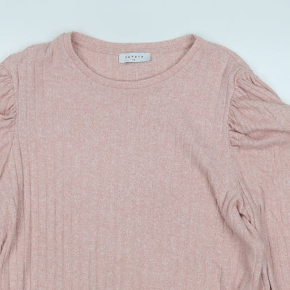 Womens UK Size 16 Papaya Pink Pullover Jumper