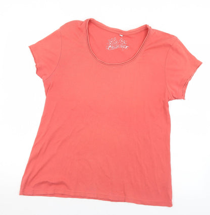 Womens UK Size 18 Preworn Pink Basic T-Shirt