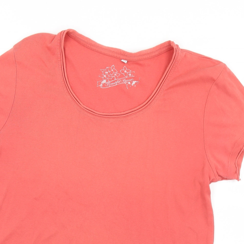 Womens UK Size 18 Preworn Pink Basic T-Shirt