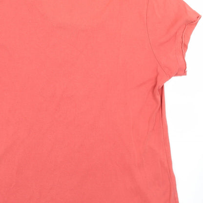 Womens UK Size 18 Preworn Pink Basic T-Shirt