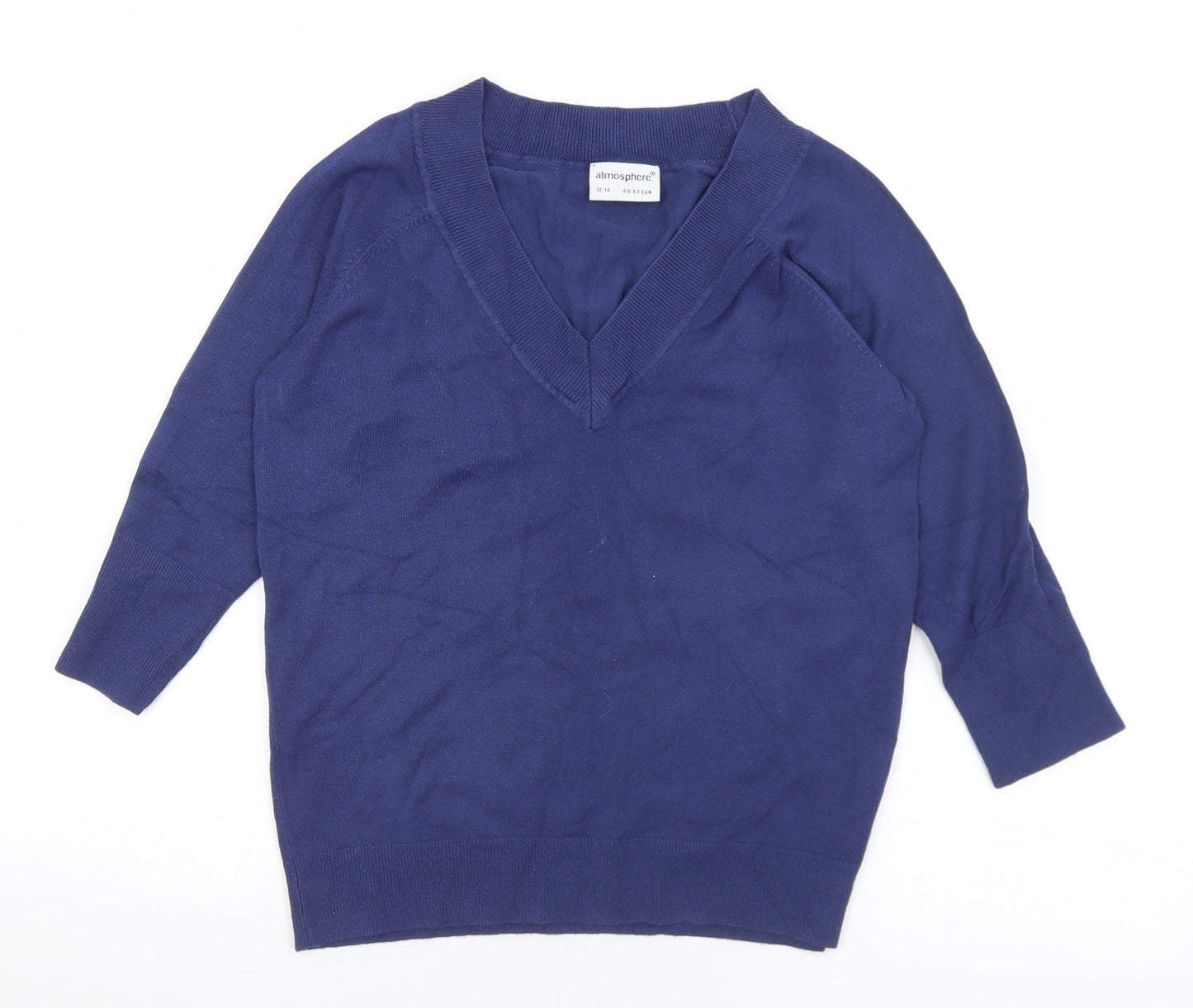 Womens UK Size 12 Atmosphere Blue Pullover Jumper