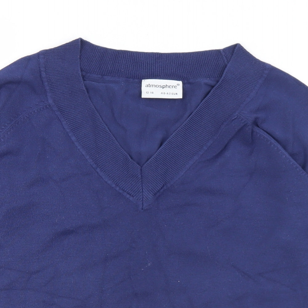 Womens UK Size 12 Atmosphere Blue Pullover Jumper