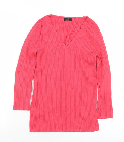 Womens UK Size 12 M&Co Pink Pullover Jumper
