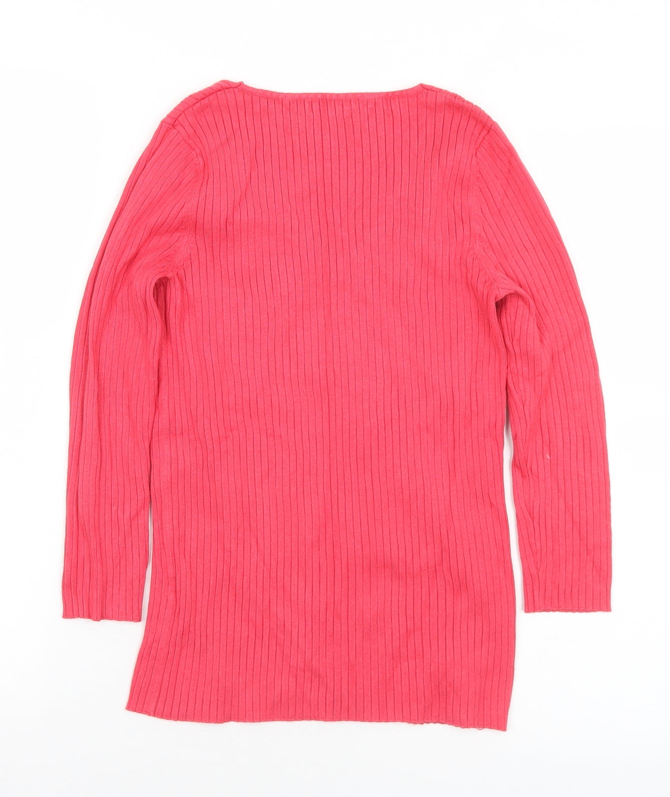 Womens UK Size 12 M&Co Pink Pullover Jumper