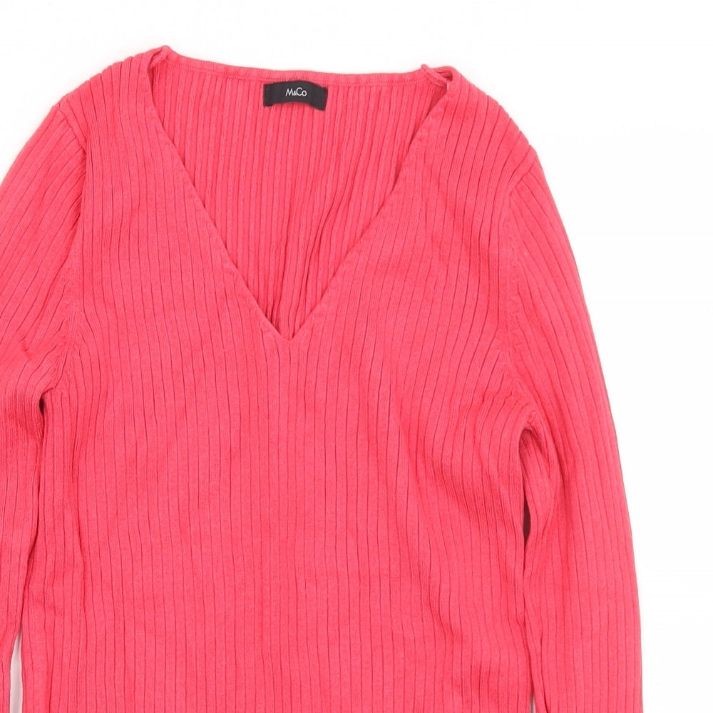 Womens UK Size 12 M&Co Pink Pullover Jumper