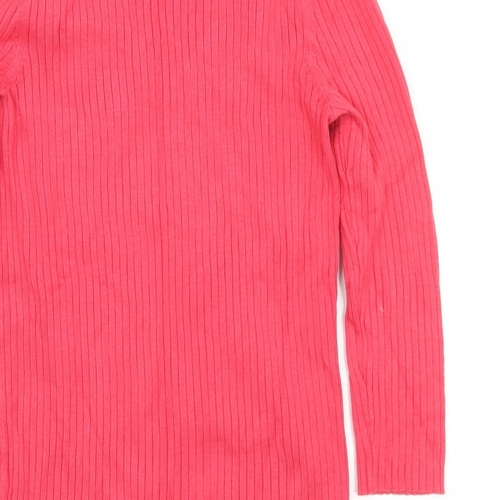 Womens UK Size 12 M&Co Pink Pullover Jumper
