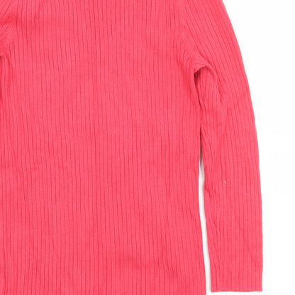 Womens UK Size 12 M&Co Pink Pullover Jumper