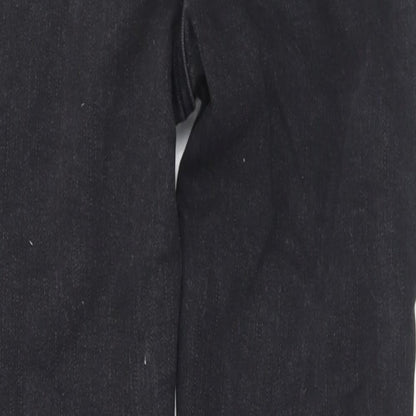 George Womens Black  Cotton Skinny Jeans Size 12 L29 in Regular Button