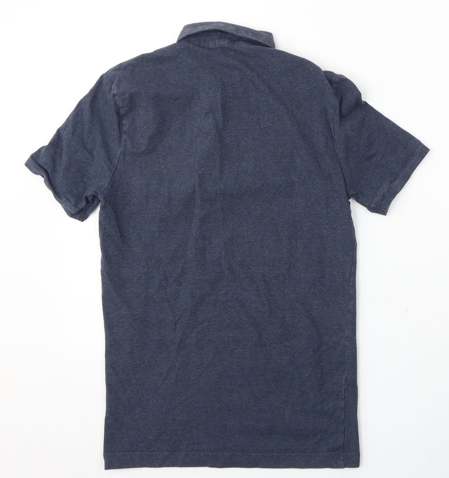 H&M Mens Blue  Polyester  Polo Size XS Collared Button