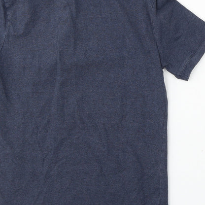 H&M Mens Blue  Polyester  Polo Size XS Collared Button