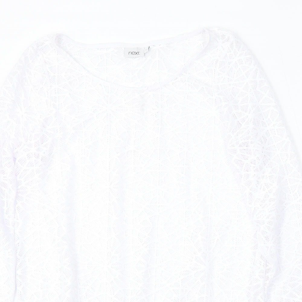 Womens UK Size 12 NEXT White Pullover Jumper