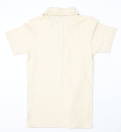 Another Influence Mens Beige  Cotton  Polo Size XS Collared Zip