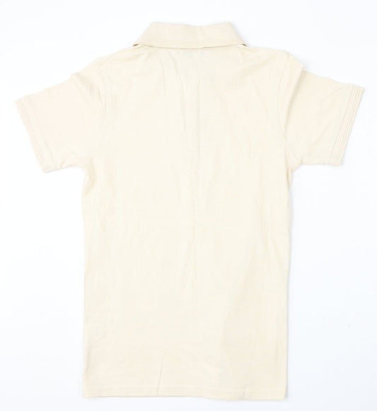 Another Influence Mens Beige  Cotton  Polo Size XS Collared Zip