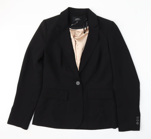 Papaya Womens Black  Polyester Jacket Suit Size 10