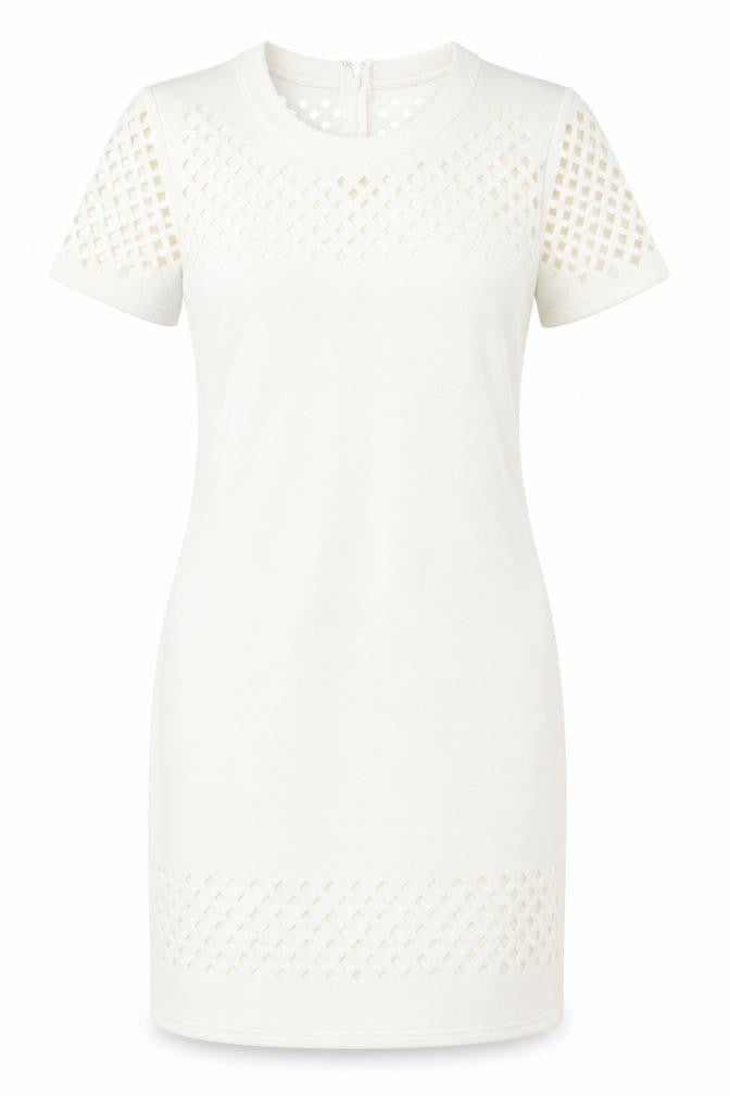 Cameo Rose Womens White  Polyester Bodycon  Size 14  Round Neck