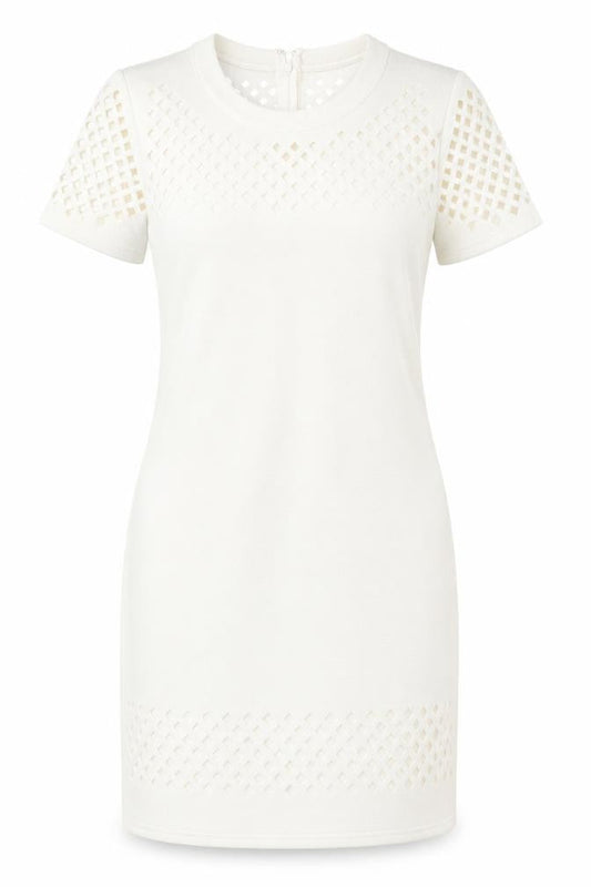 Cameo Rose Womens White  Polyester Bodycon  Size 14  Round Neck