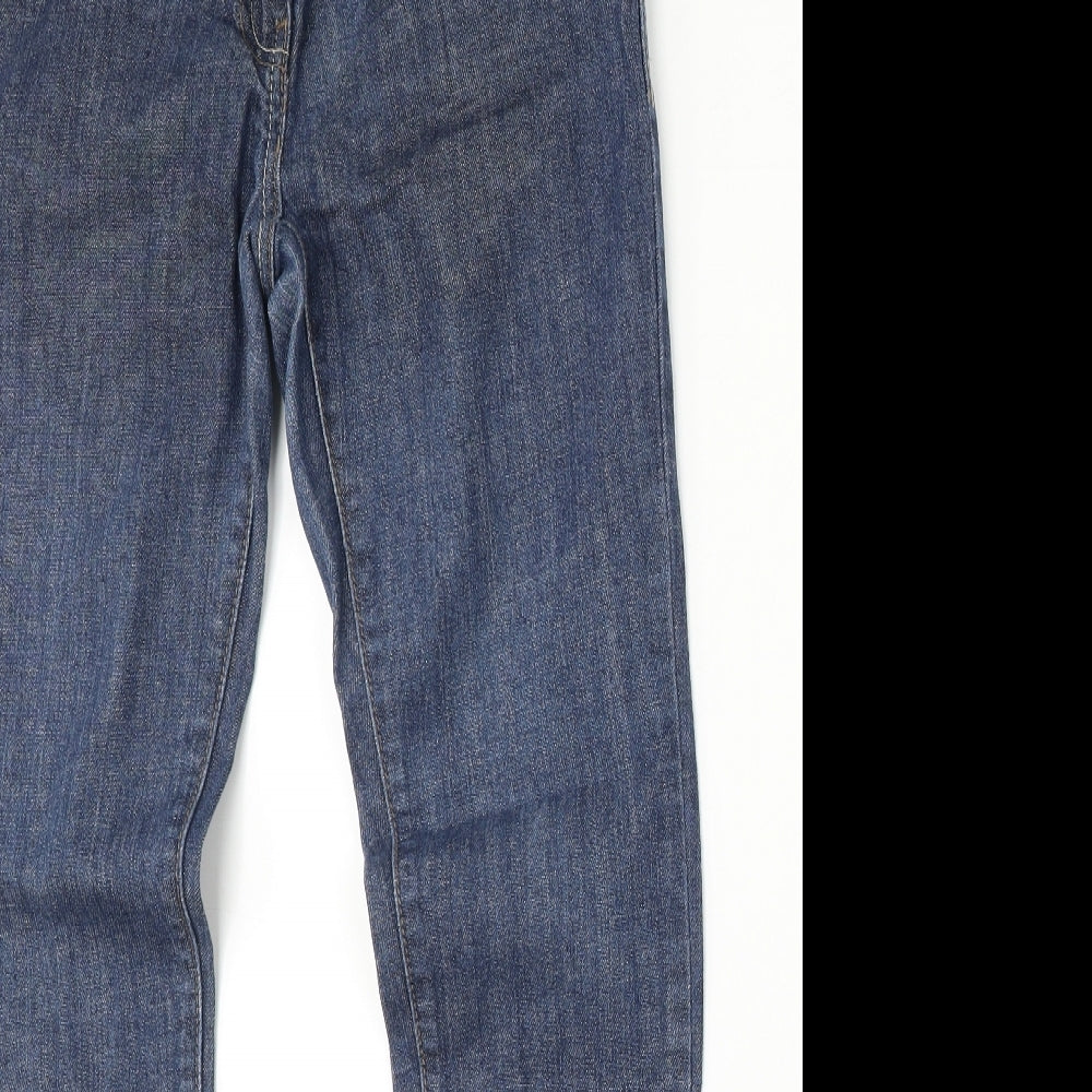 NEXT Womens Blue  Cotton Skinny Jeans Size 32 L30 in Regular Button