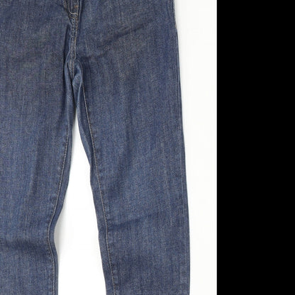 NEXT Womens Blue  Cotton Skinny Jeans Size 32 L30 in Regular Button
