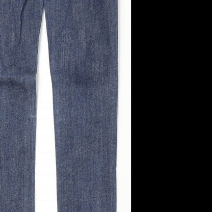 NEXT Womens Blue  Cotton Skinny Jeans Size 32 L30 in Regular Button