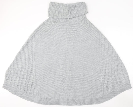 NEXT Womens Grey Roll Neck  Acrylic Pullover Jumper Size S