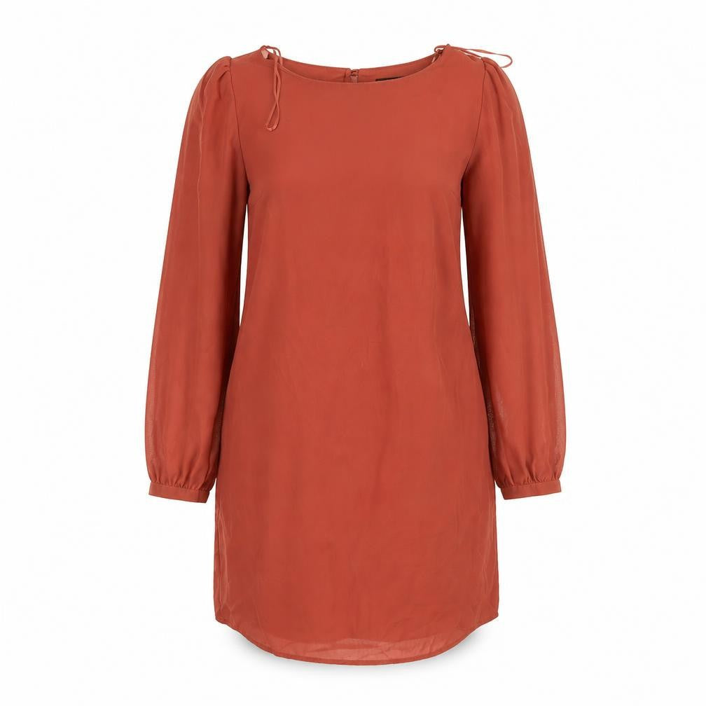 Atmosphere Womens Orange  Polyester Sheath  Size 10  Round Neck